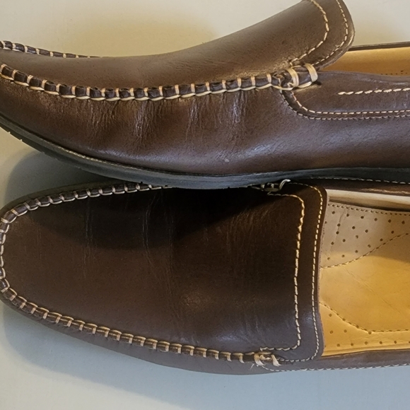 Oxford Golf Haddington Venetian Loafers Pebble Brown Leather Tan Stitching main image 6